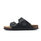 Capri Leather Sandal — Black