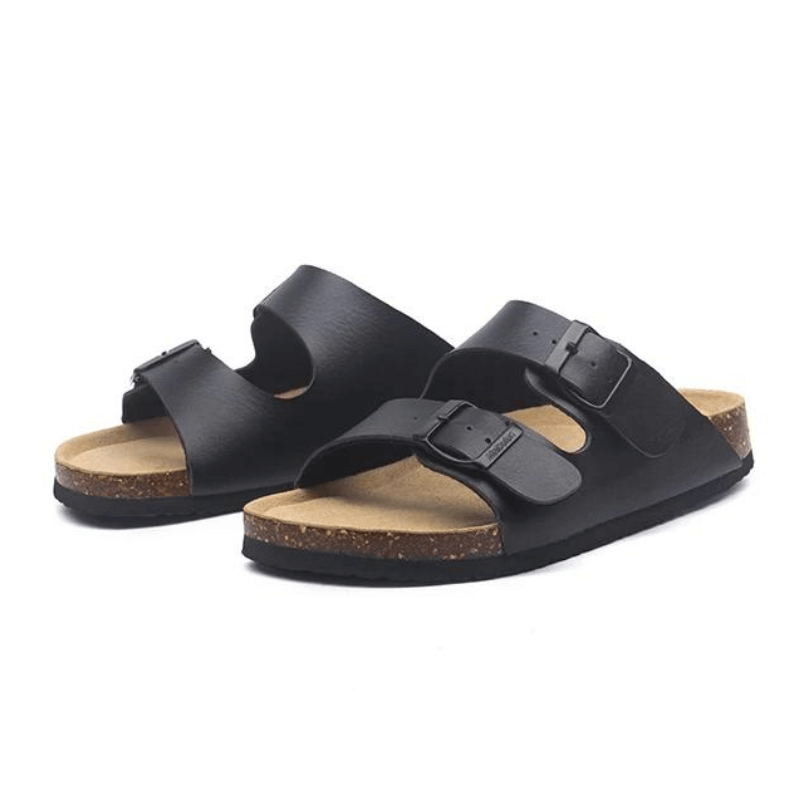 Capri Leather Sandal — Black