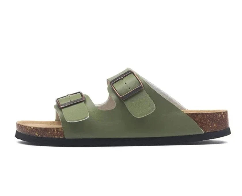 Capri Leather Sandal — Green