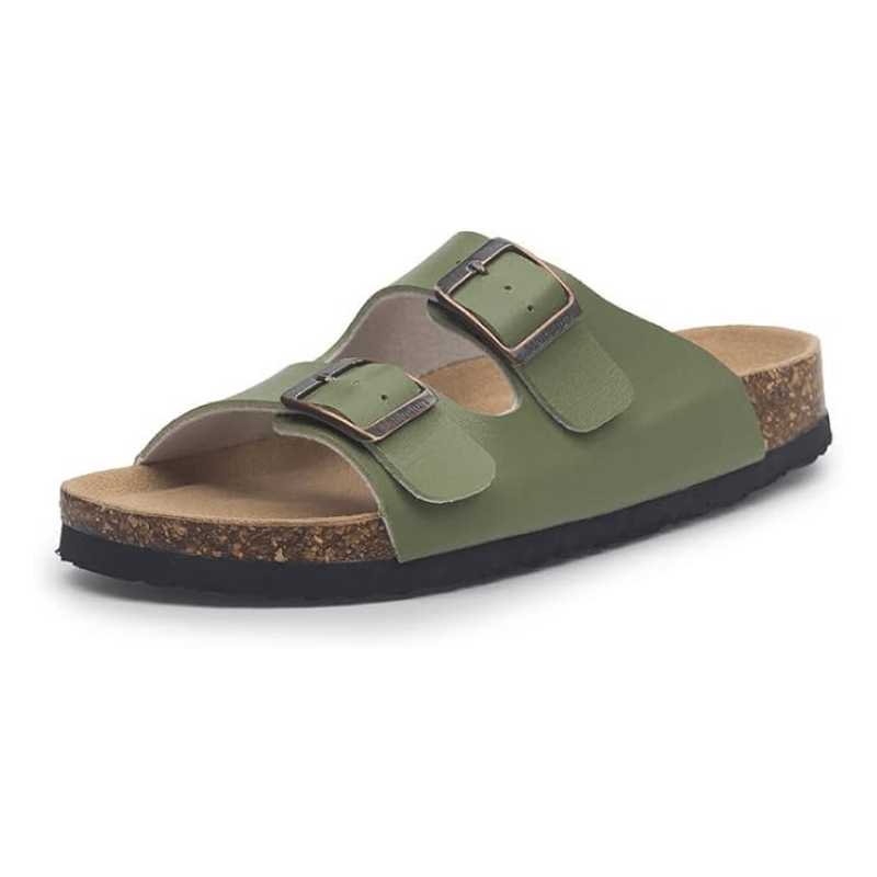 Capri Leather Sandal — Green