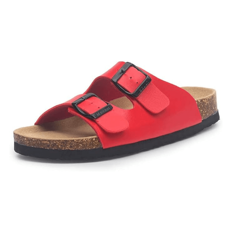 Capri Leather Sandal — Red