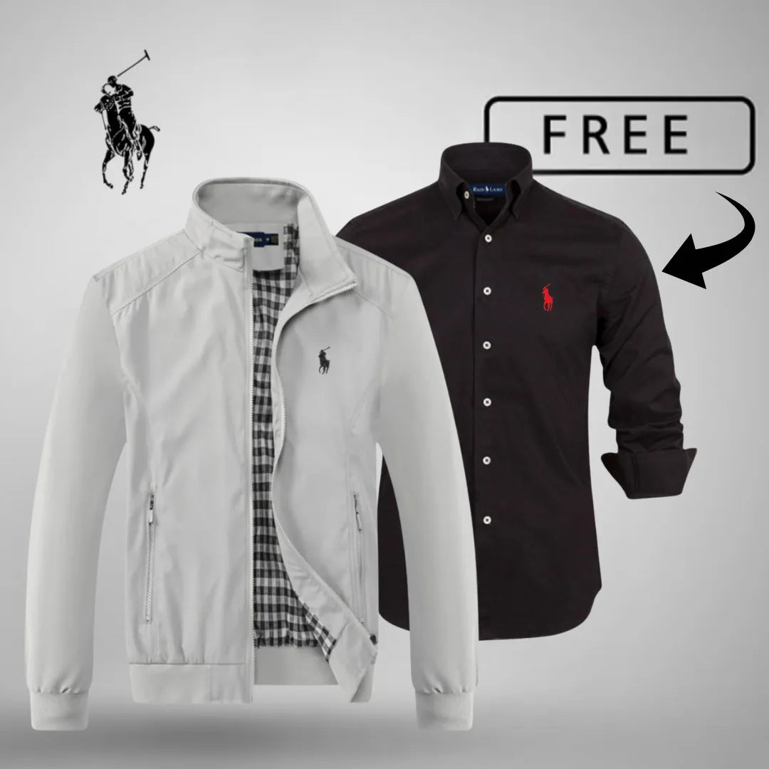 Blouson aviateur zippé décontracté homme Premium + Pull ou chemise OFFERT (Au choix)