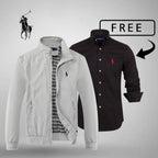 Blouson aviateur zippé décontracté homme Premium + Pull ou chemise OFFERT (Au choix)