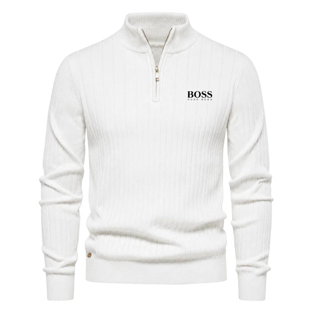 PULL À ZIP ¼ CÔTELÉ PREMIUM POUR HOMME ™