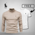 Pull col roulé premium pour homme + T-shirt gratuit aujourd'hui