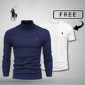 Pull col roulé premium pour homme + T-shirt gratuit aujourd'hui