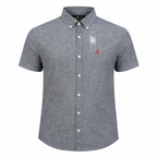 Herren RL Leinenhemd mit kurzem Arm – Schwarz