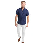1033 Chemise en lin RL à manches courtes
