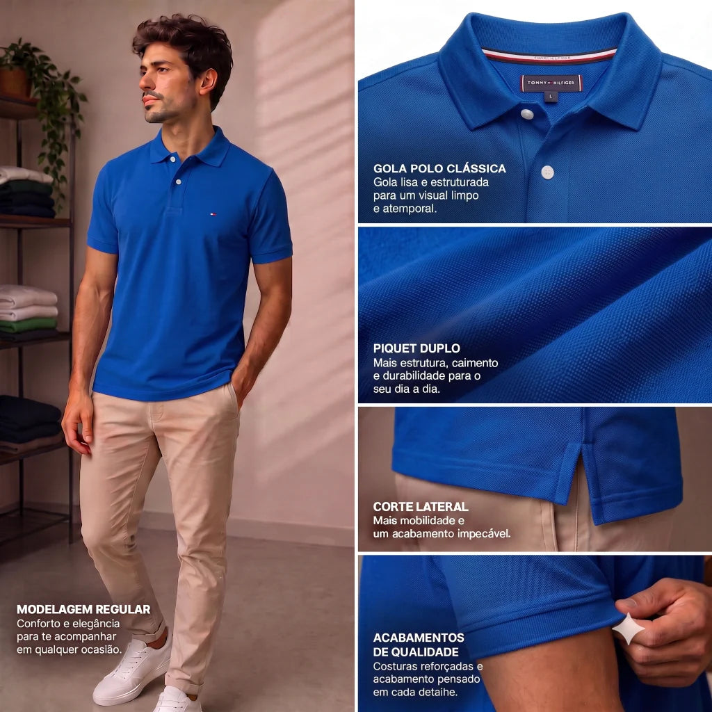 915 TH Double-Piqué-Poloshirt