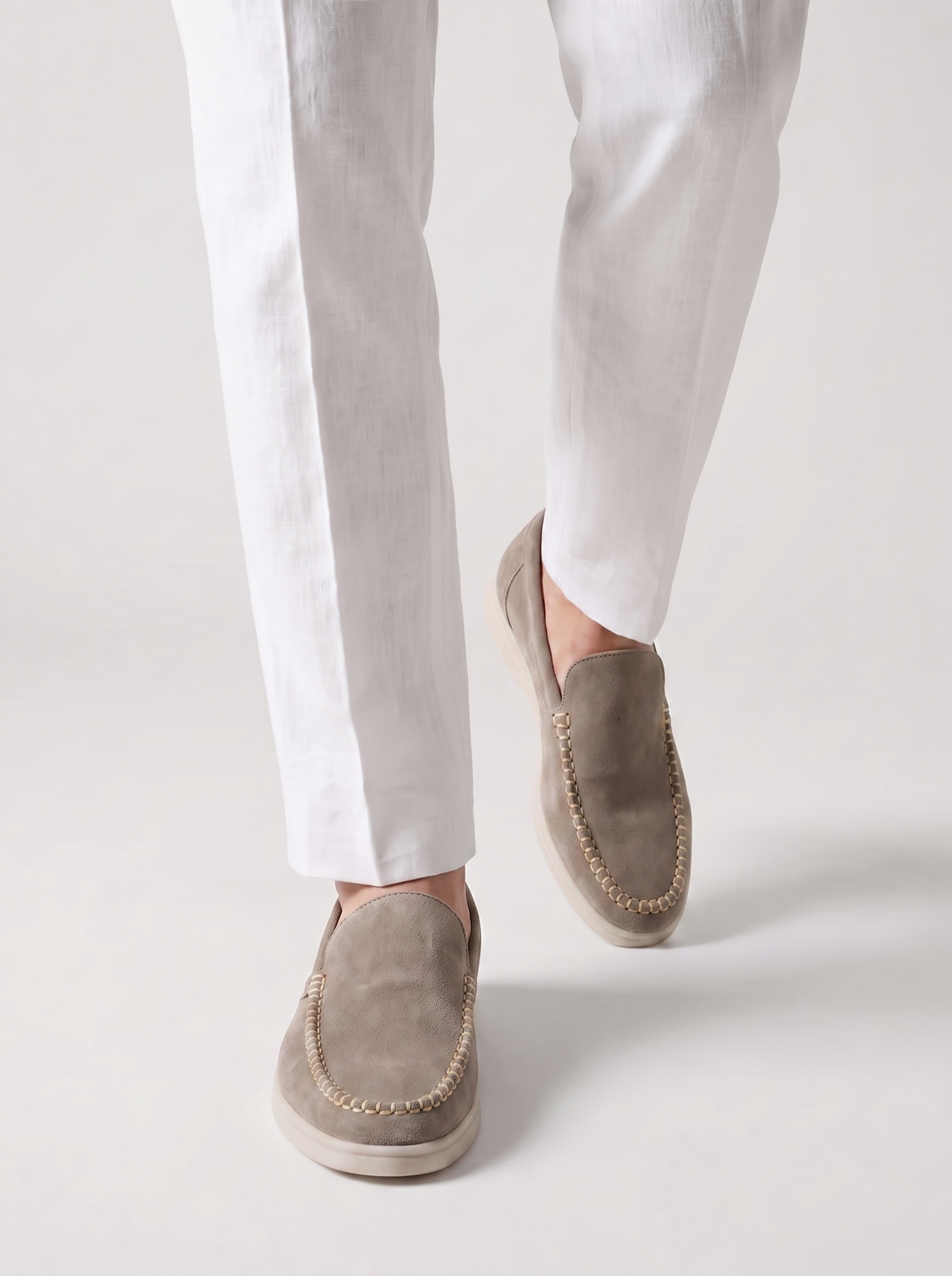 Light Grey Giorno Loafers