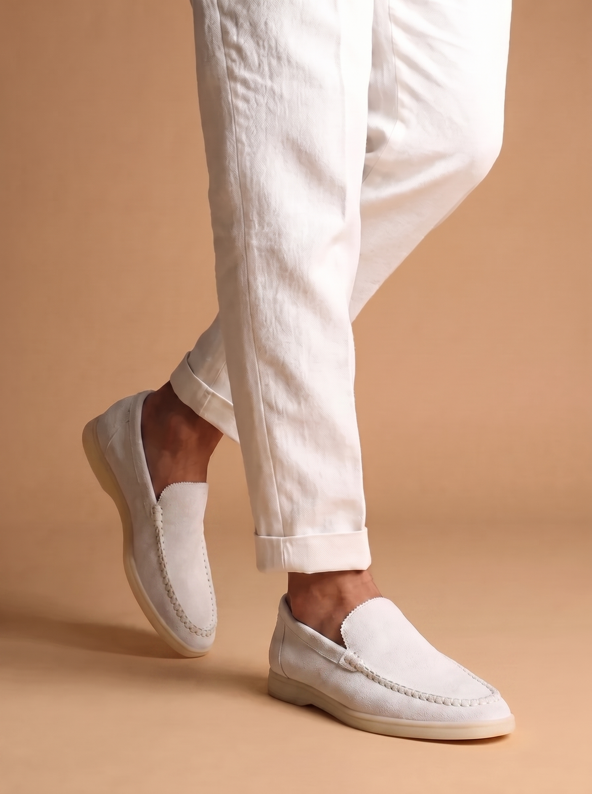 White Giorno Loafers