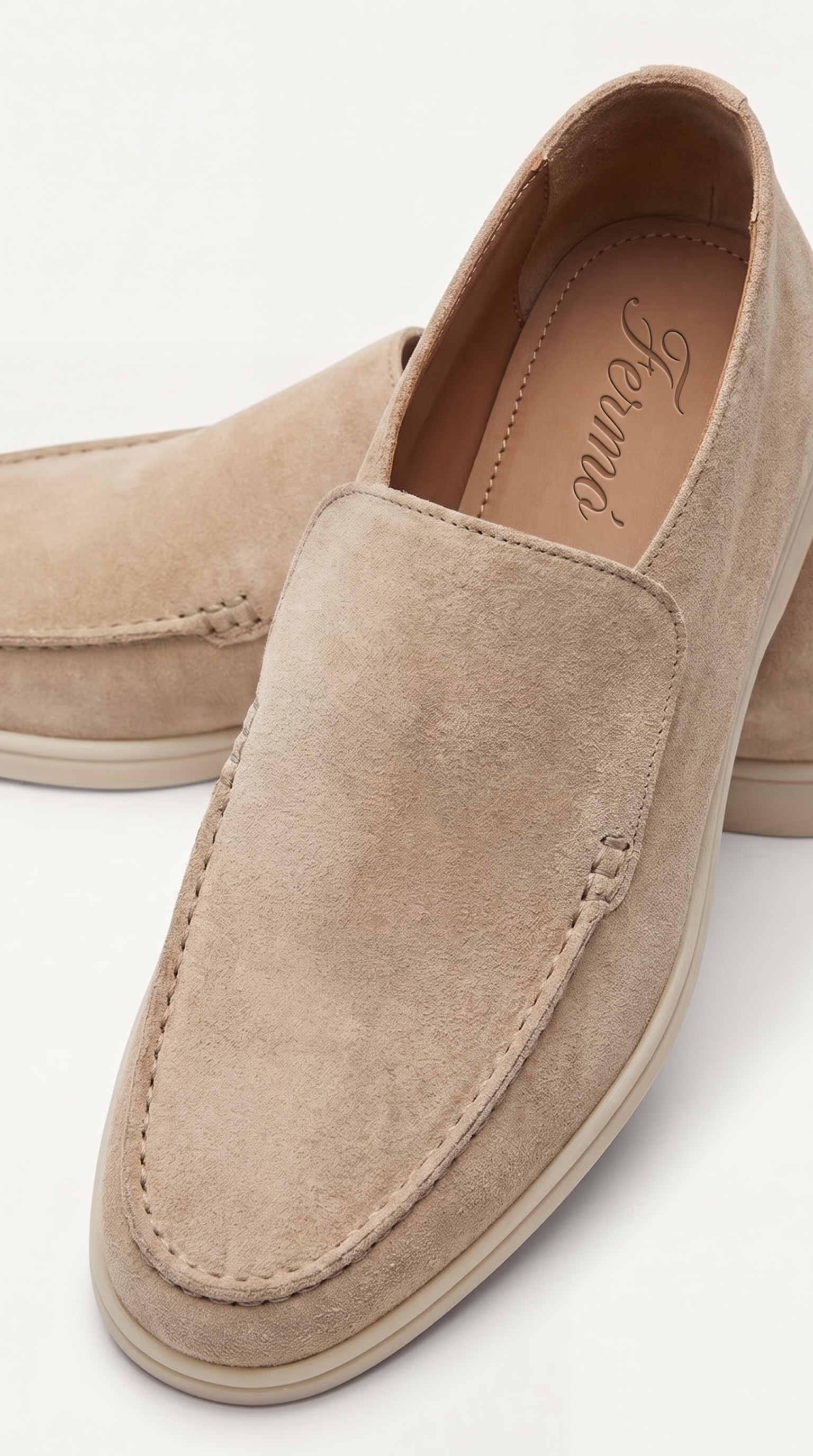 Amalfi Suede City Loafer Light Beige