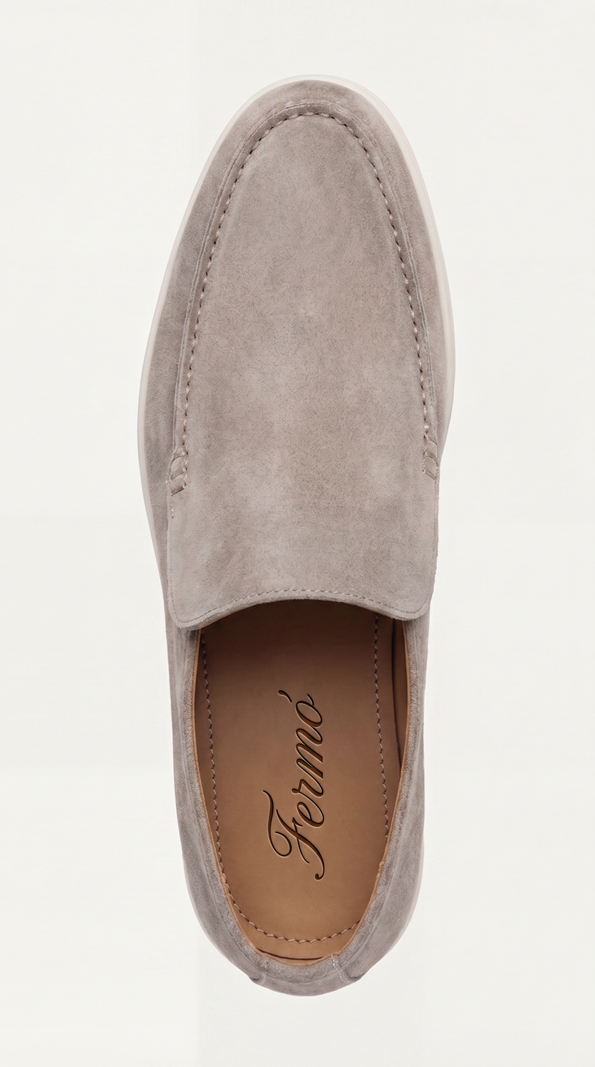 Amalfi Suede City Loafer Light Gray