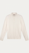Como Kaschmir-Pullover mit Reißverschluss, Beige