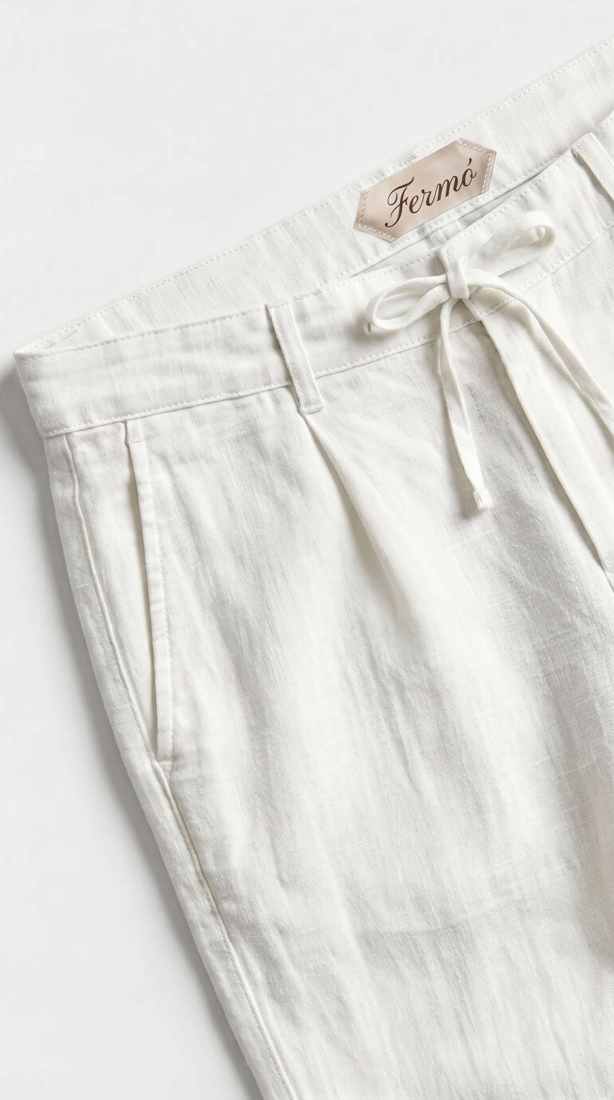 Pantalon en lin Amalfi blanc