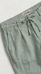 Pantalon en lin Amalfi vert olive