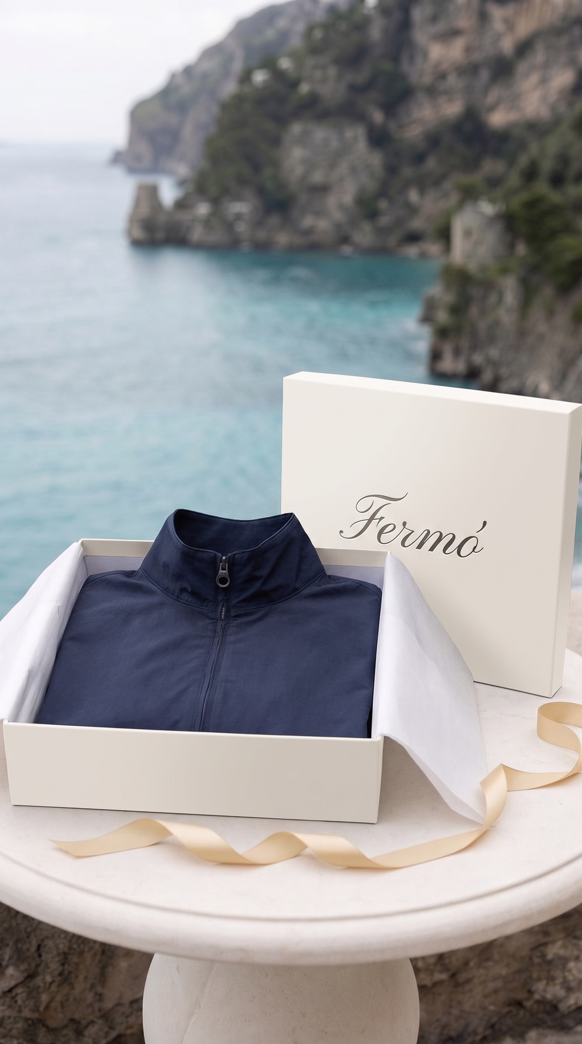 Veste réversible bleu marine