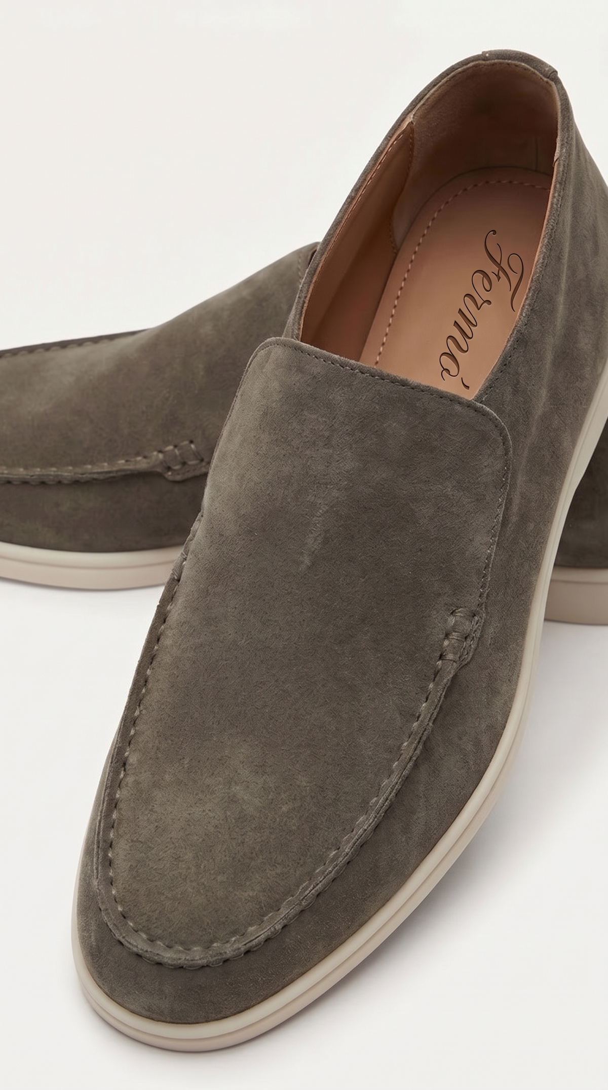 Amalfi Suède City Loafer Dark Taupe