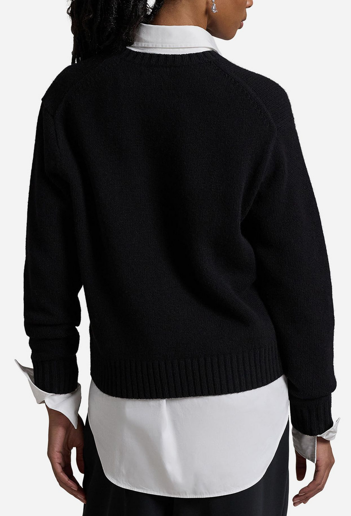 Damenpullover | Schwarzer Polo Bear