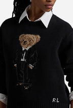 Damenpullover | Schwarzer Polo Bear