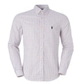 Herren-RL-Hemd Custom Fit Istanbul Weiß und Blau und Braun