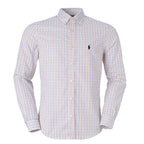 Herren-RL-Hemd Custom Fit Istanbul Weiß und Blau und Braun