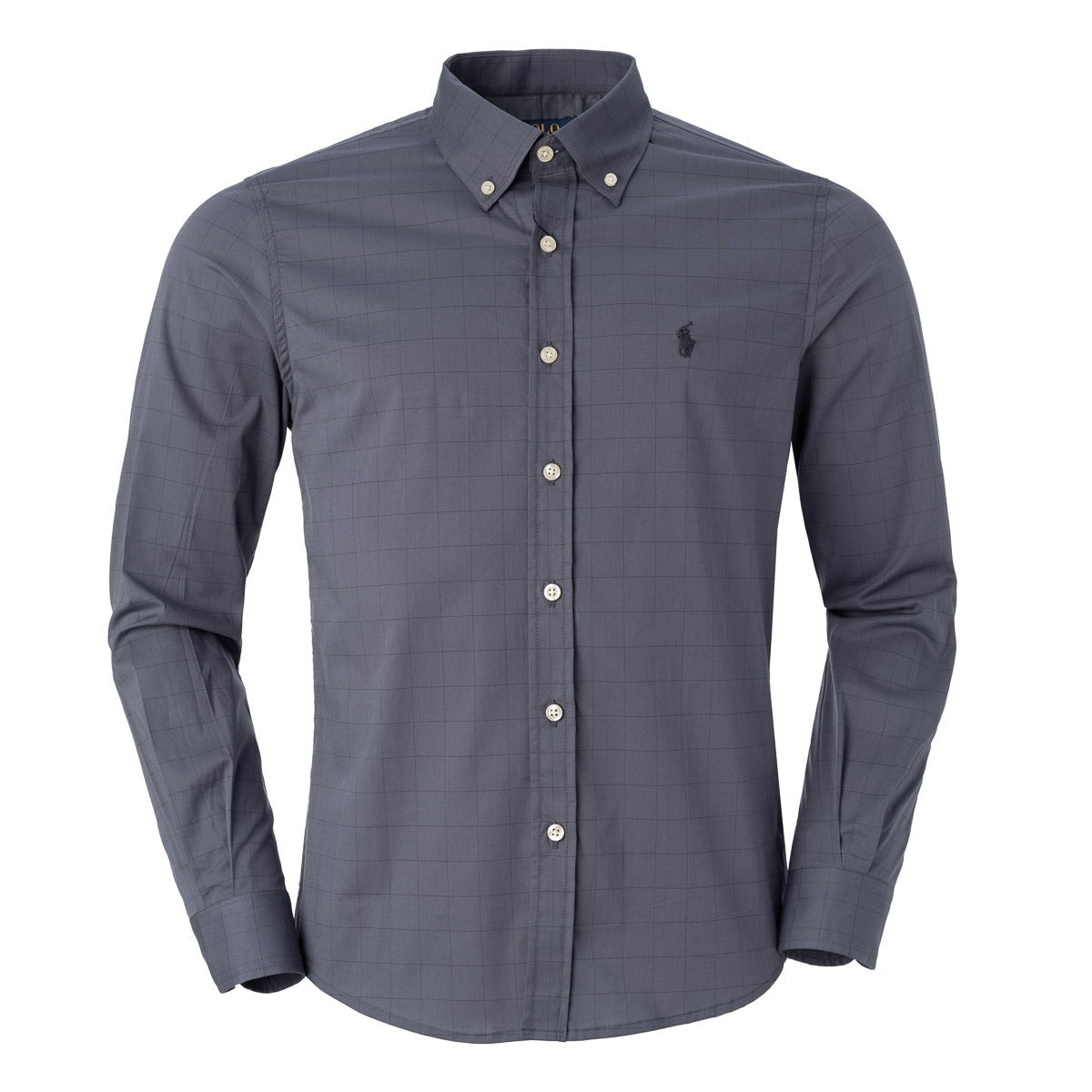 Herren RL Hemd kariert Fontana - Grau