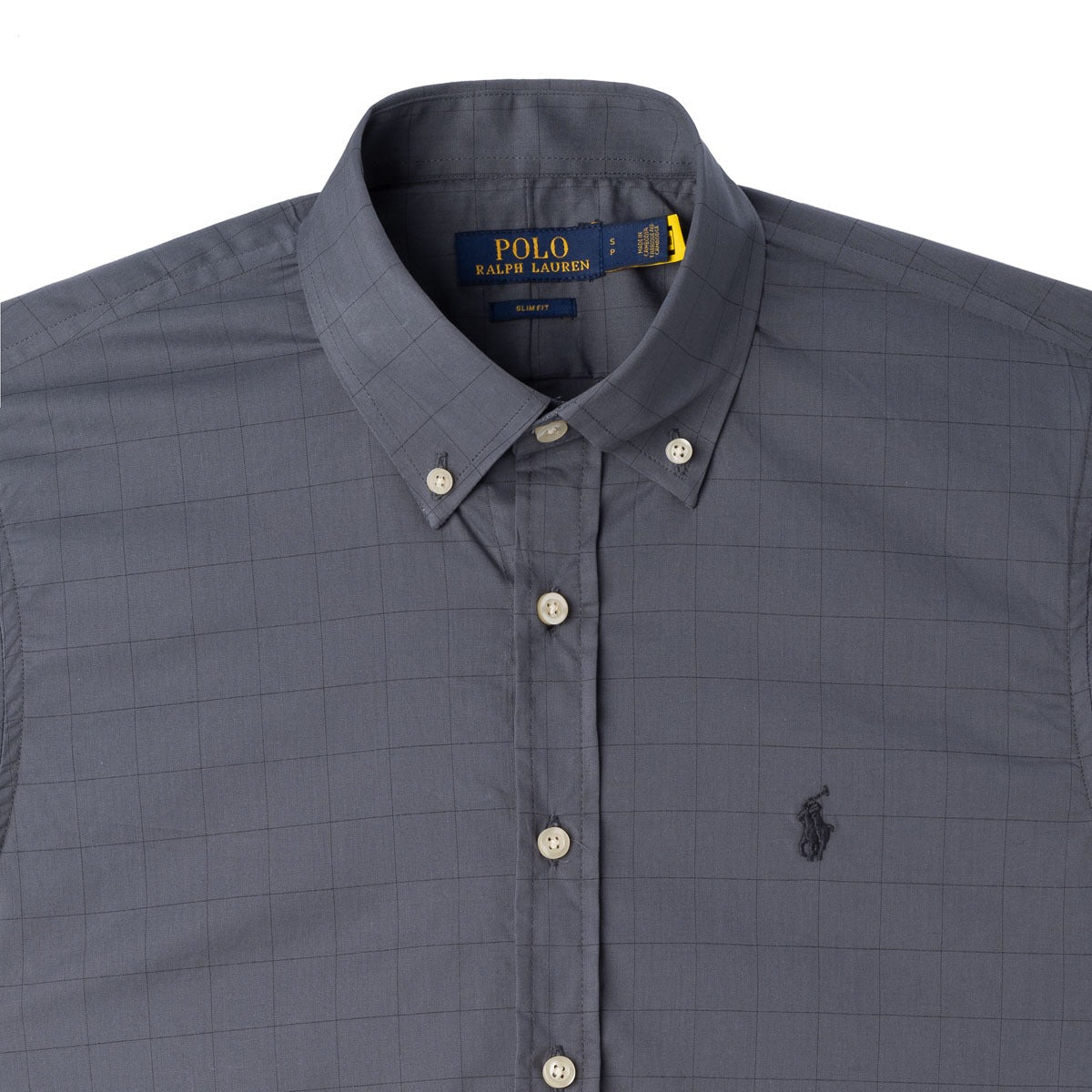 Herren RL Hemd kariert Fontana - Grau