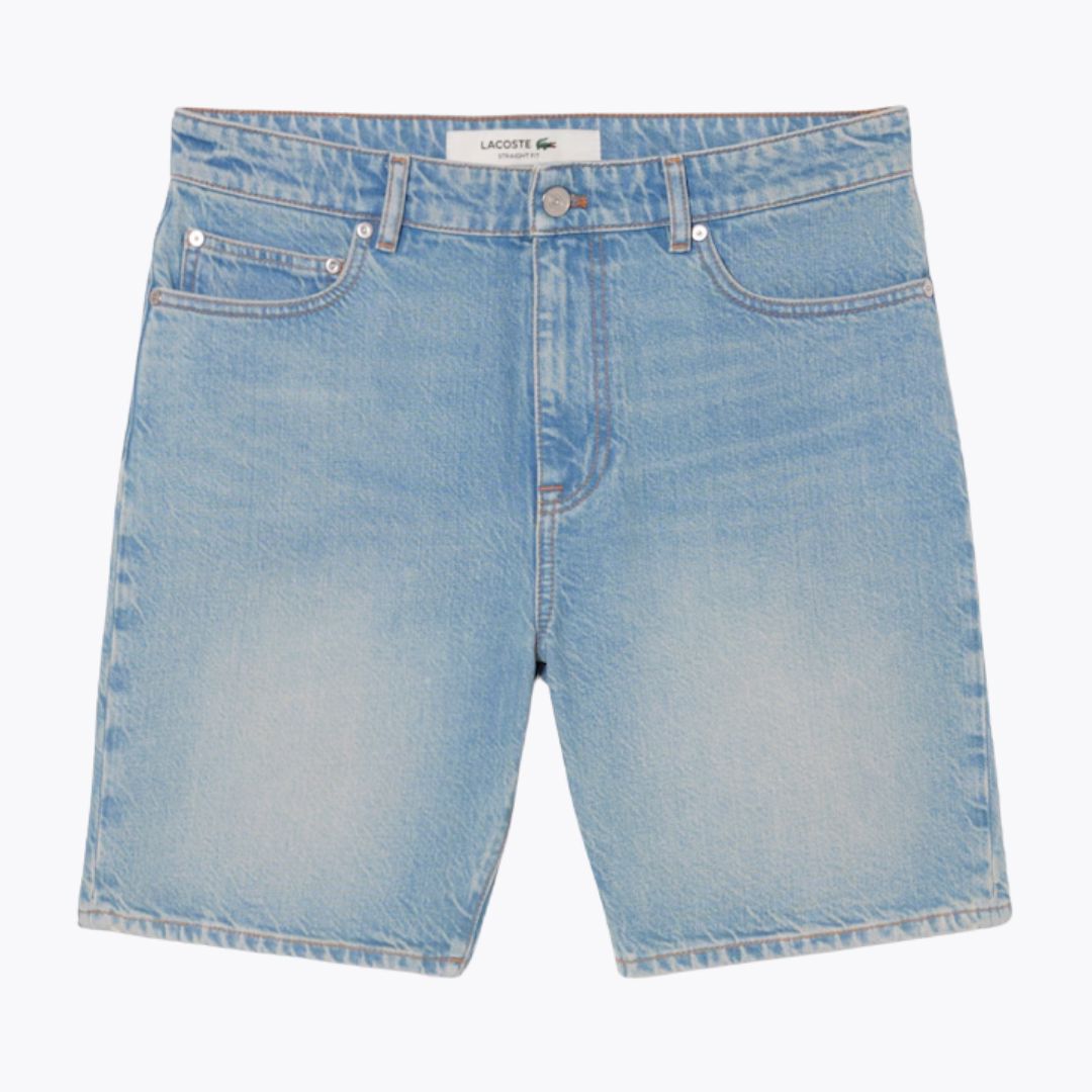 L.C. gerade geschnittene Denim Bermudashorts