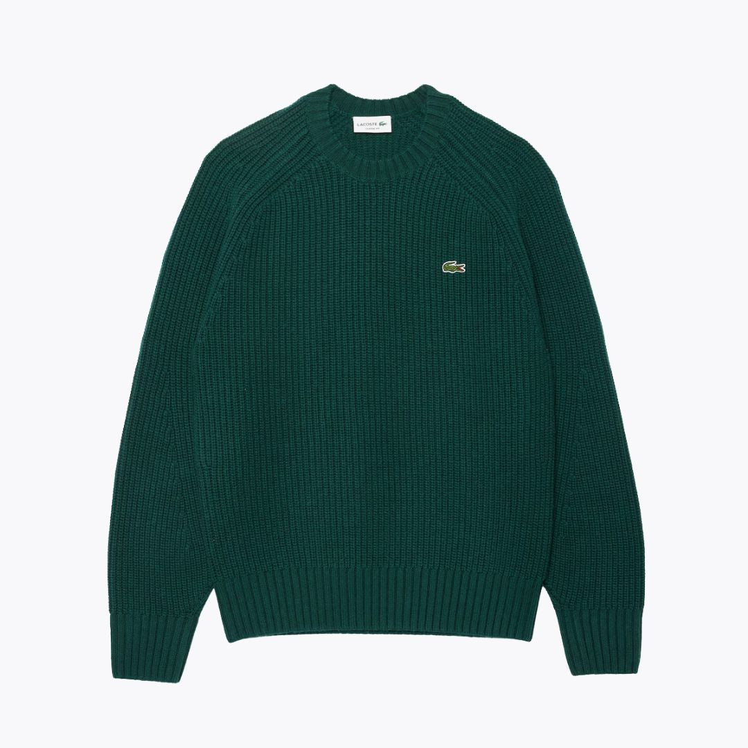 L.C. Pullover aus dicker Kardierter Wolle mit Rundhalsausschnitt