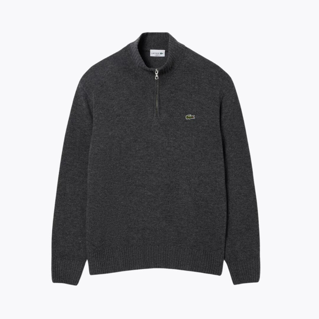 L.C. Rollkragenpullover aus gekämmter Wolle mit Reißverschluss