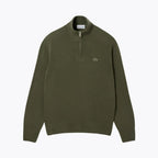L.C. Rollkragenpullover aus gekämmter Wolle mit Reißverschluss