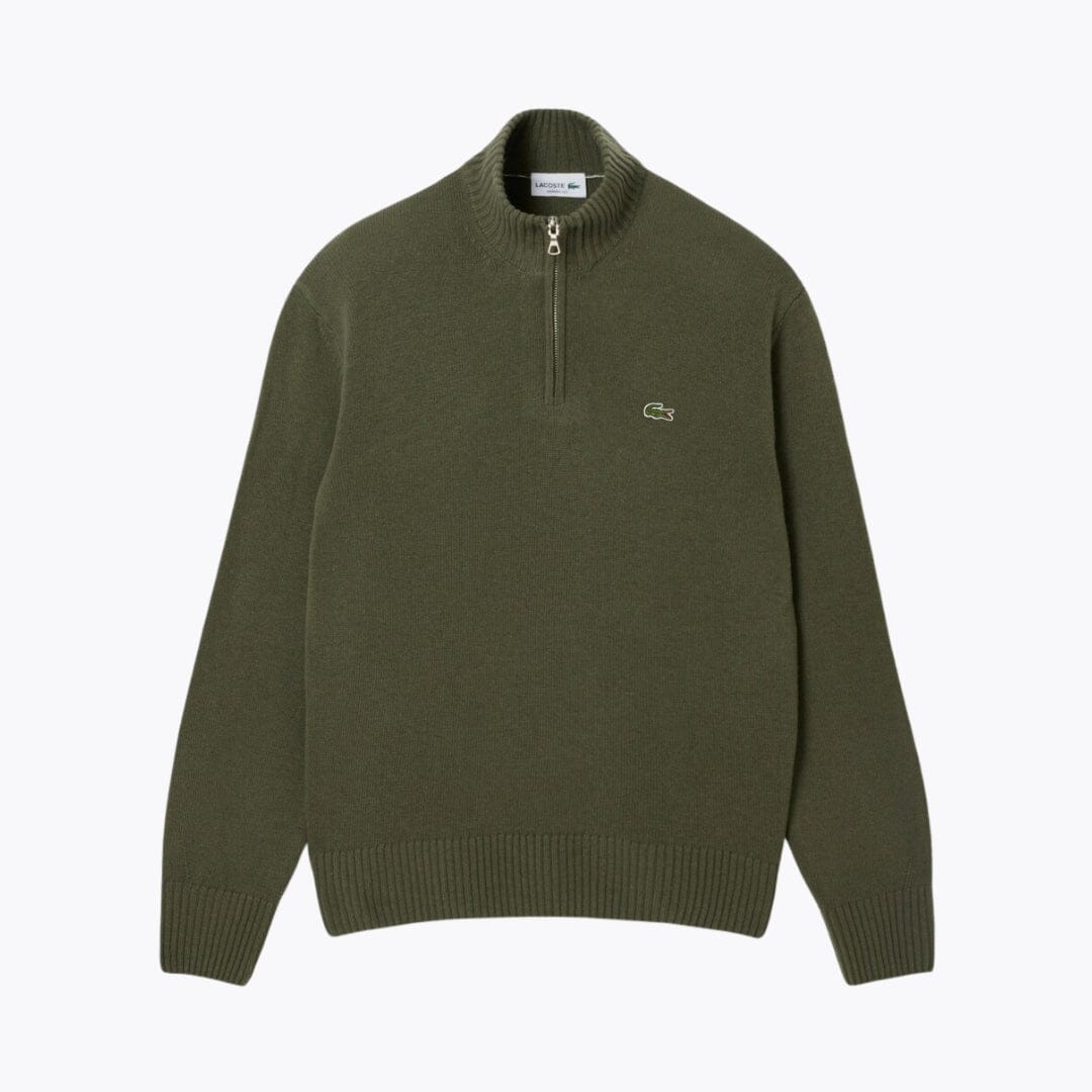 L.C. Rollkragenpullover aus gekämmter Wolle mit Reißverschluss