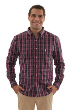 Herren RL Hemd kariert Mailand - Violett