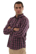 Herren RL Hemd kariert Mailand - Violett