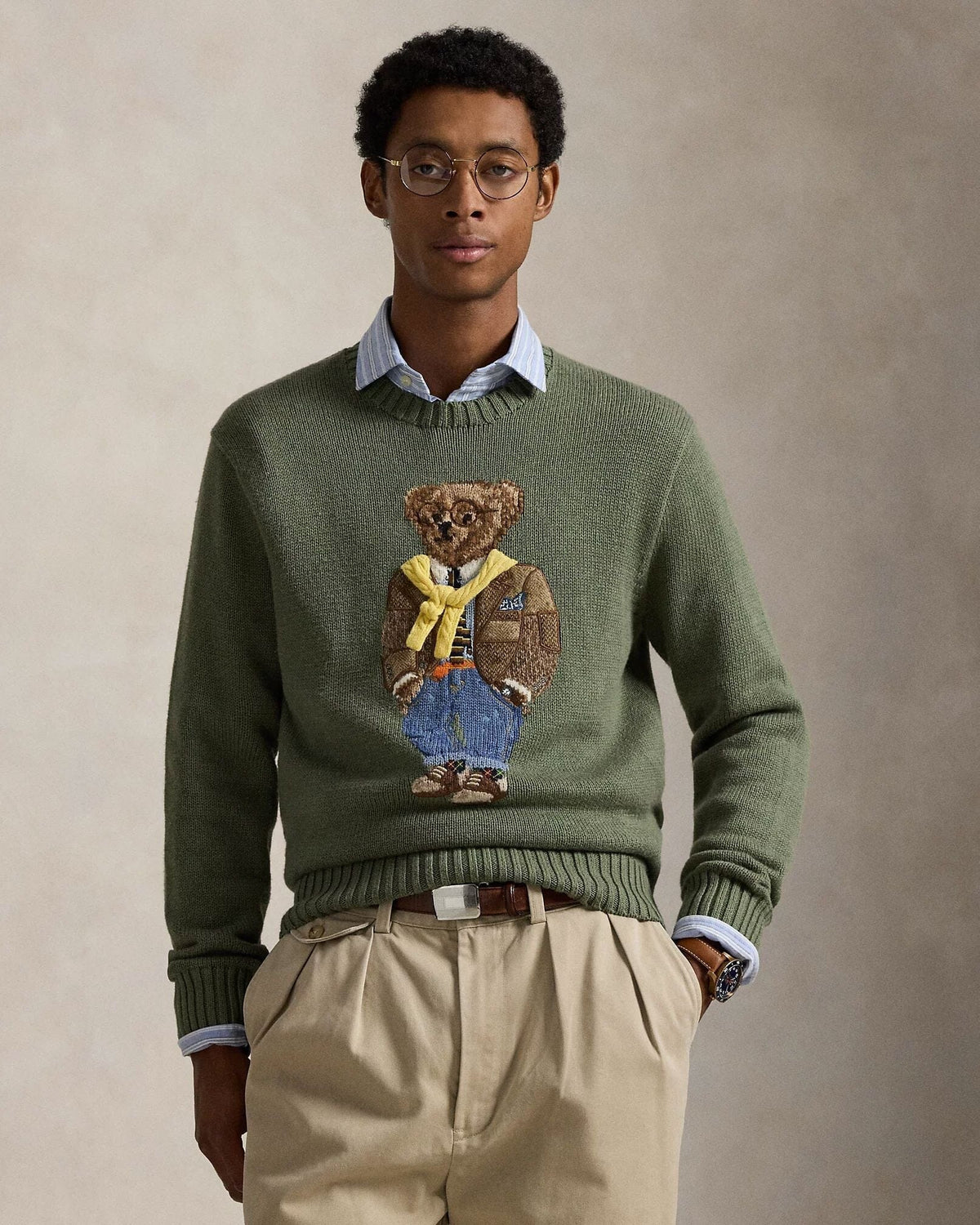 Herren-Polo-Bear-Pullover