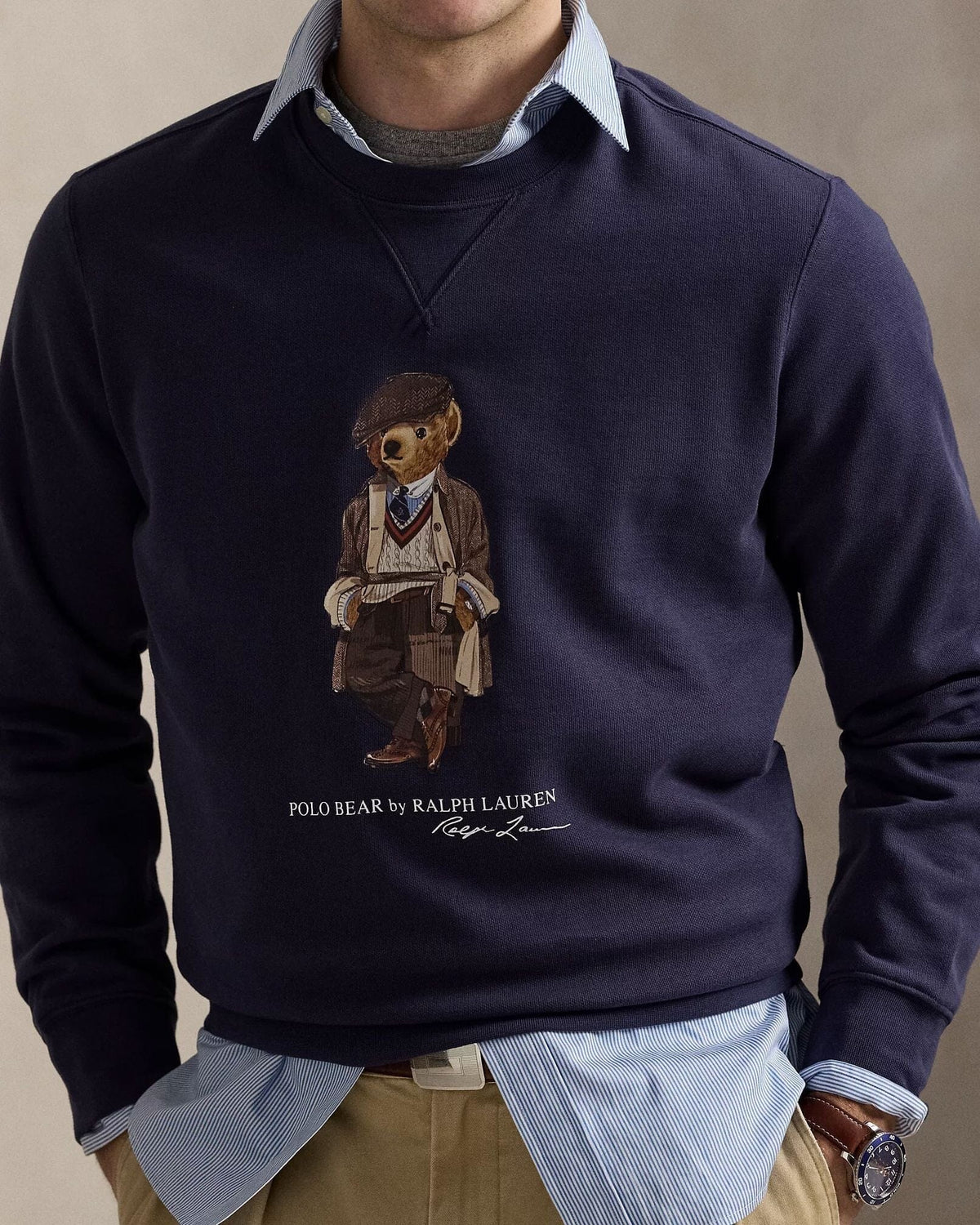 Herren Polo Bear Fleece-Sweatshirt