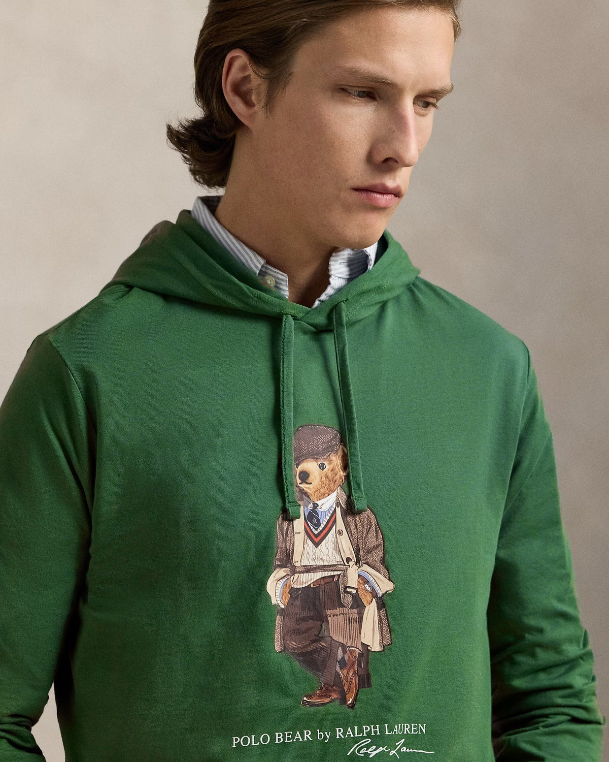T-shirt à capuche en jersey Polo Bear pour homme