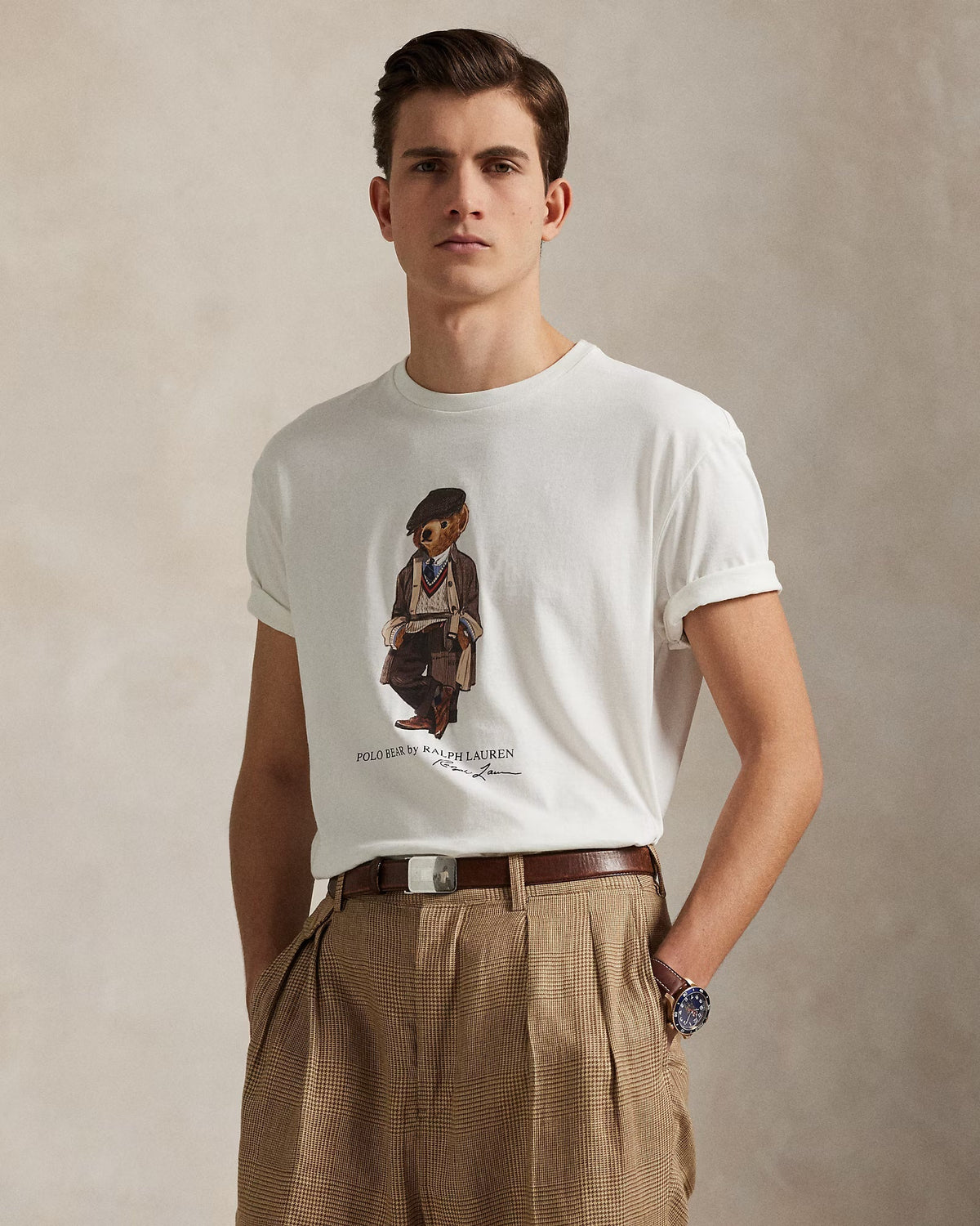 T-shirt Polo Bear en jersey pour homme Coupe classique