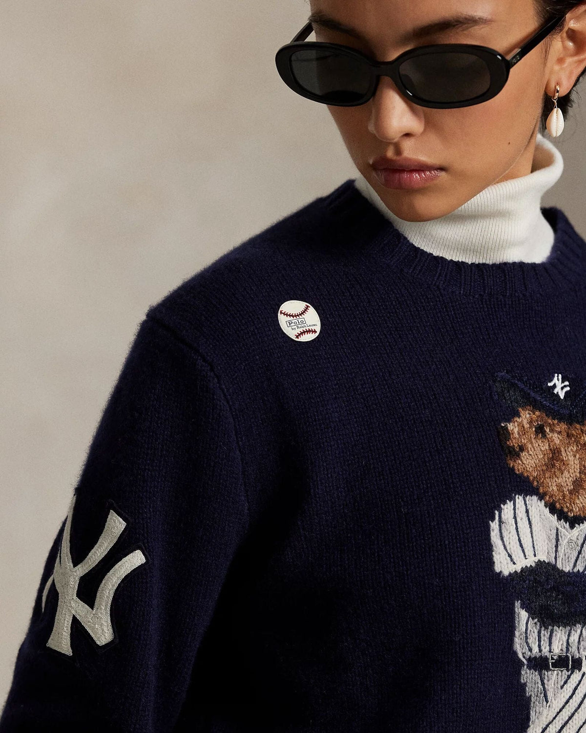 Herren Polo Bear Yankees Pullover