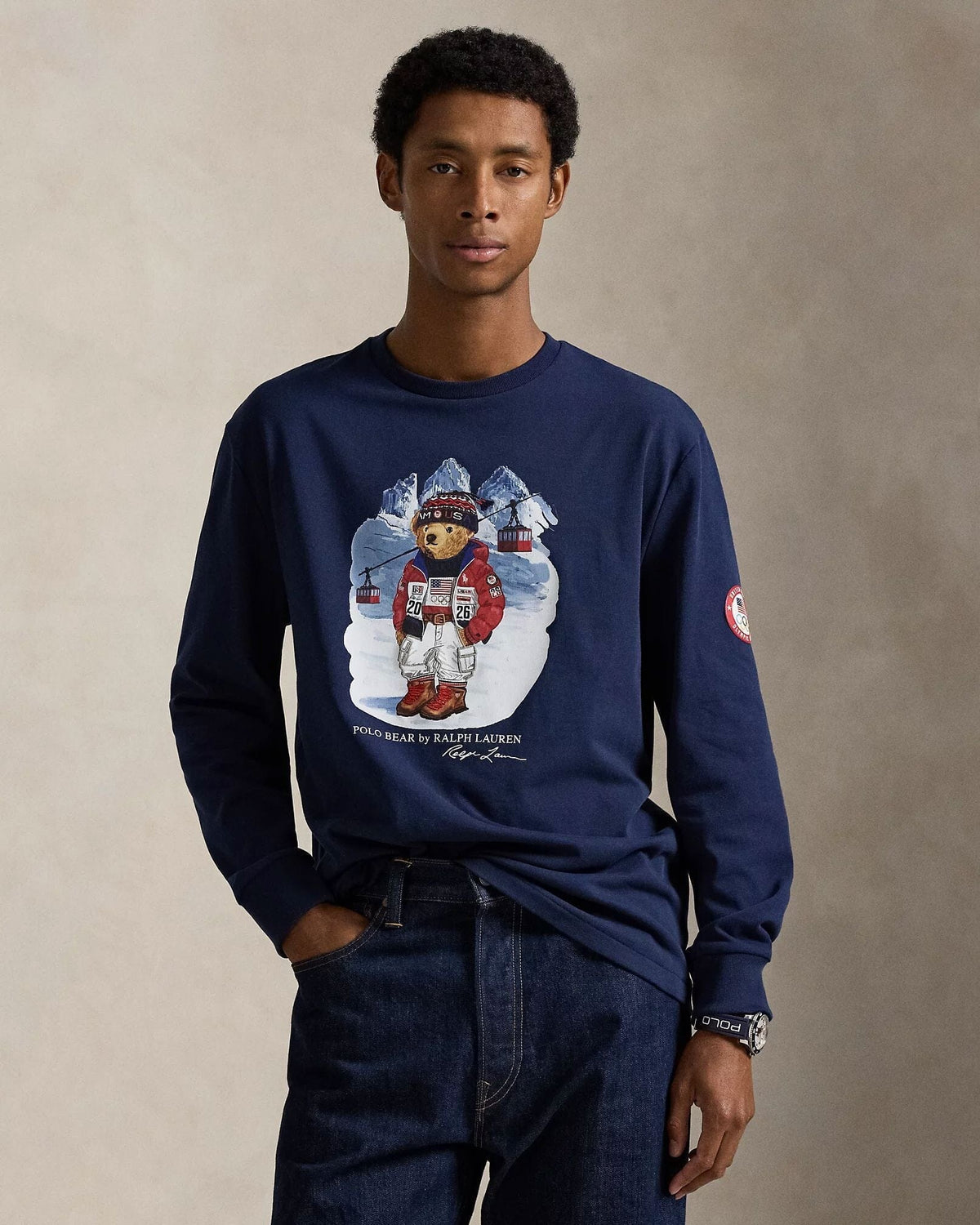 Herren Team USA Polo Bear T-Shirt