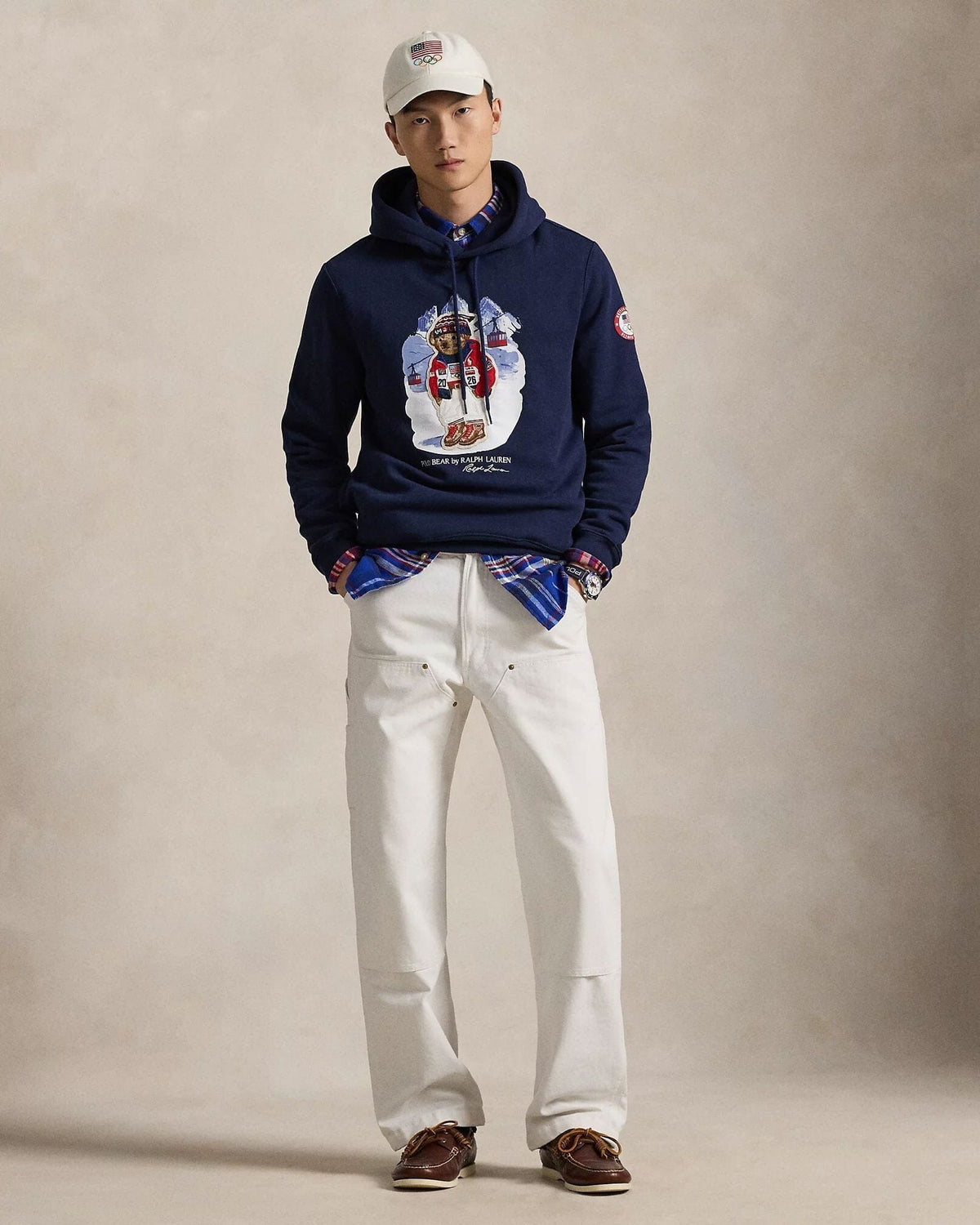 Herren Team USA Polo Bear Hoodie