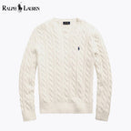 Herren-Zopfstrickpullover aus Baumwolle