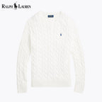 Herren-Zopfstrickpullover aus Baumwolle