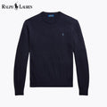 Herren Pullover aus Baumwolle-Kaschmir mit Rundhalsausschnitt