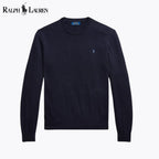 Herren Pullover aus Baumwolle-Kaschmir mit Rundhalsausschnitt