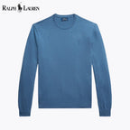 Herren Pullover aus Baumwolle-Kaschmir mit Rundhalsausschnitt