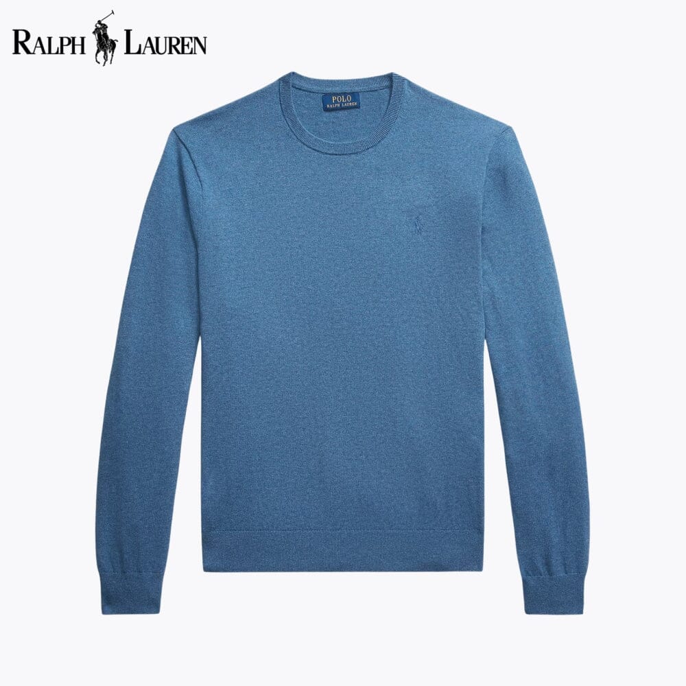 Herren Pullover aus Baumwolle-Kaschmir mit Rundhalsausschnitt