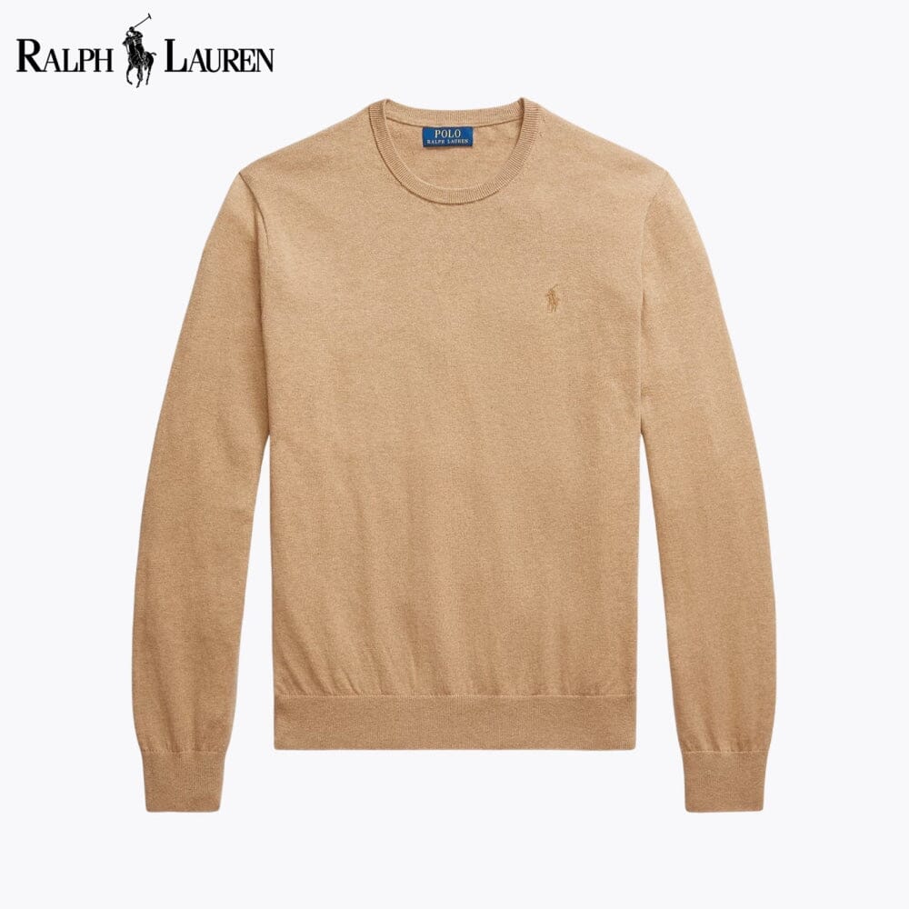 Herren Pullover aus Baumwolle-Kaschmir mit Rundhalsausschnitt