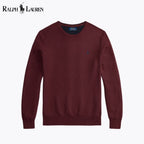 Pull ras du cou en maille de coton pour homme